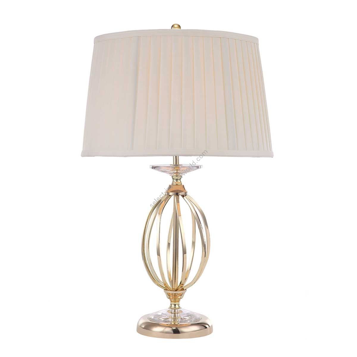 Elstead Lighting / Table Lamps / Aegean 1 Polished Brass with Ivory Shade