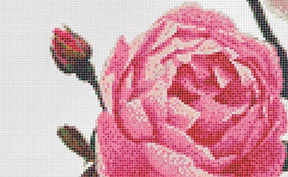 Bisazza / Mosaico - Decorations / Malmaison Rosa (Flora)