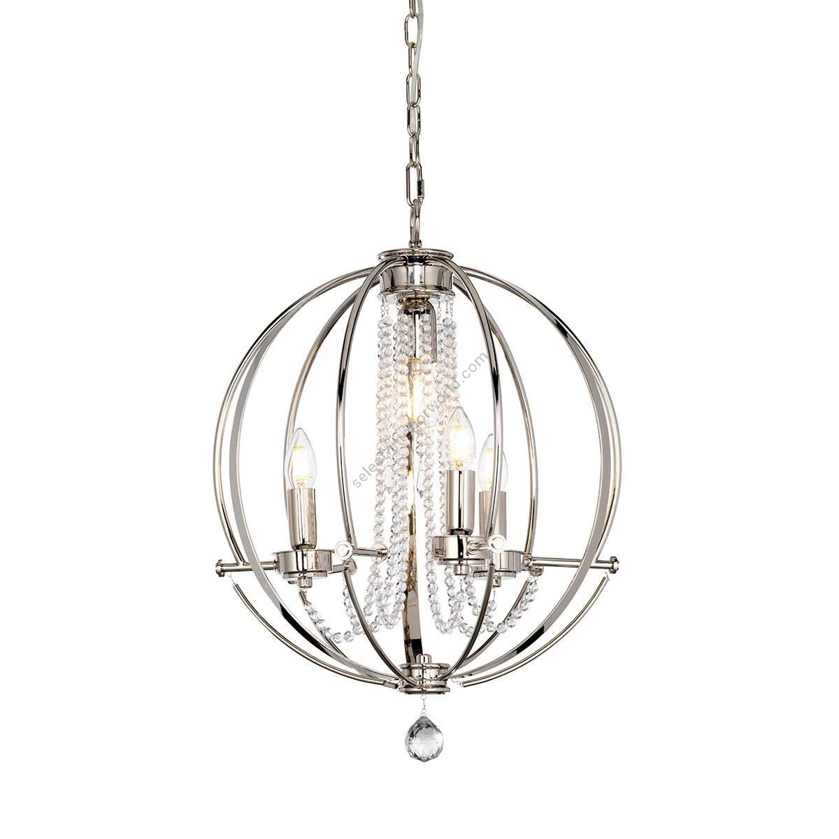 Elstead Lighting / Chandeliers / Cassie 4 Polished Nickel Plated