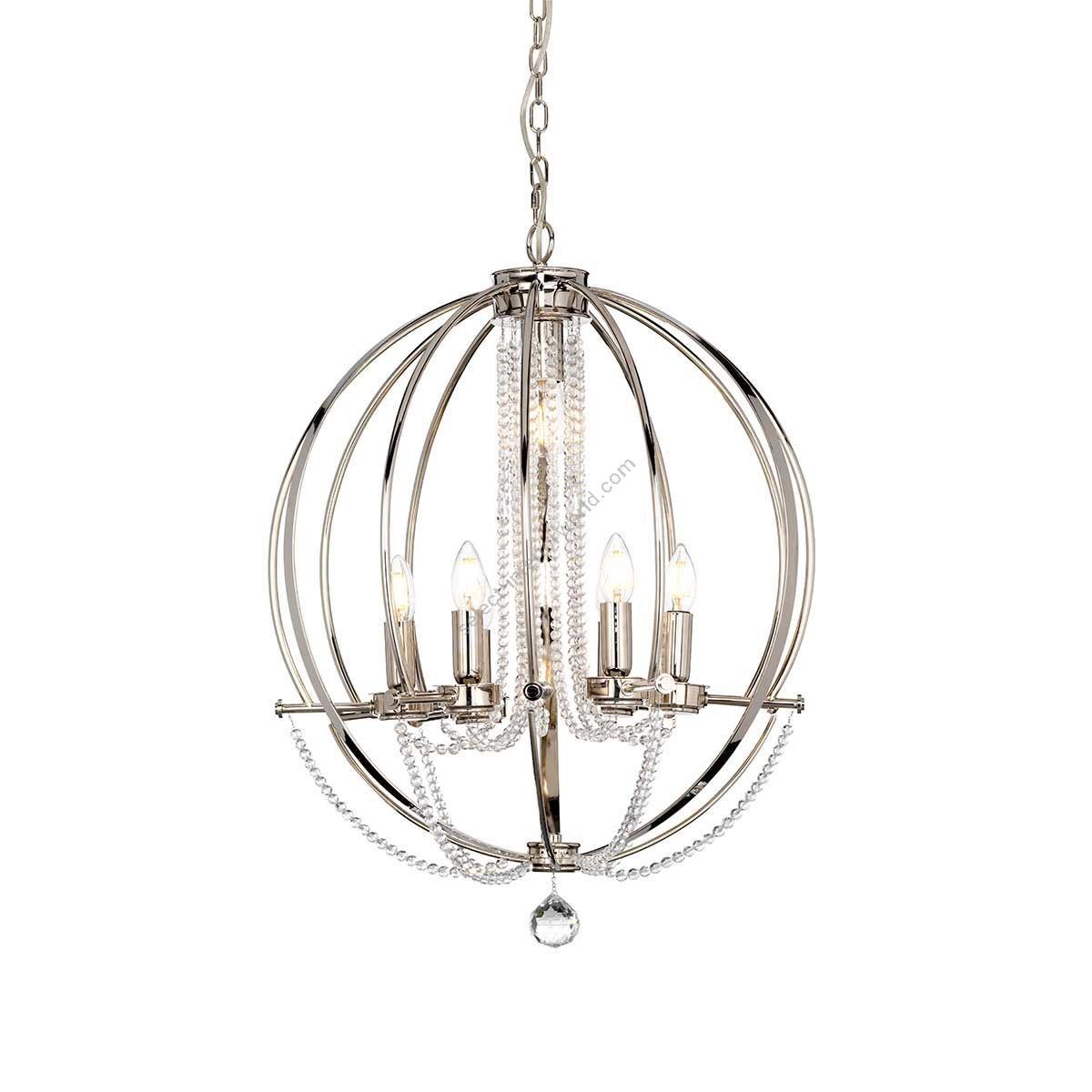 Elstead Lighting / Chandeliers / Cassie 7 Polished Nickel Plated