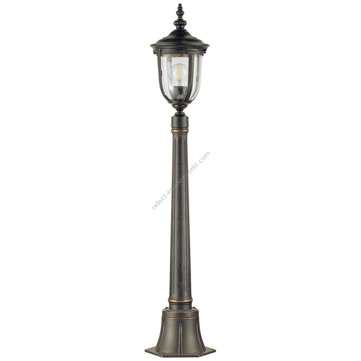 Elstead Lighting / Outdoor Post Lights / Cleveland Small Pillar Lantern Weathered Bronze