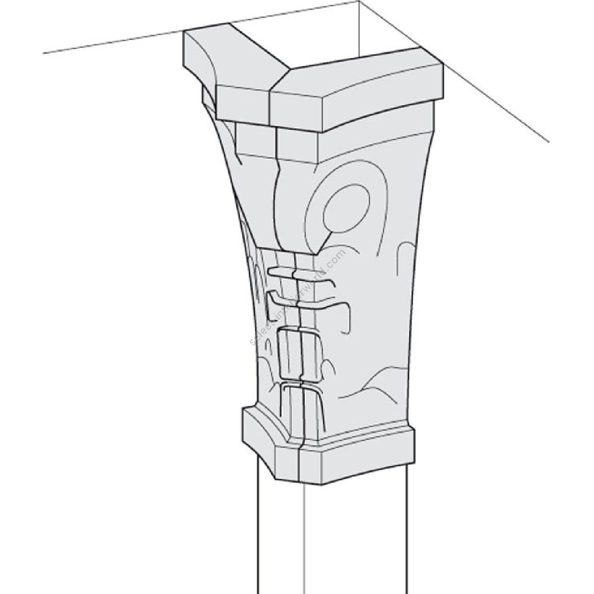 Arte Veneziana / Pilasters & Columns / Corner Capital CGC-GLF-013-CG12