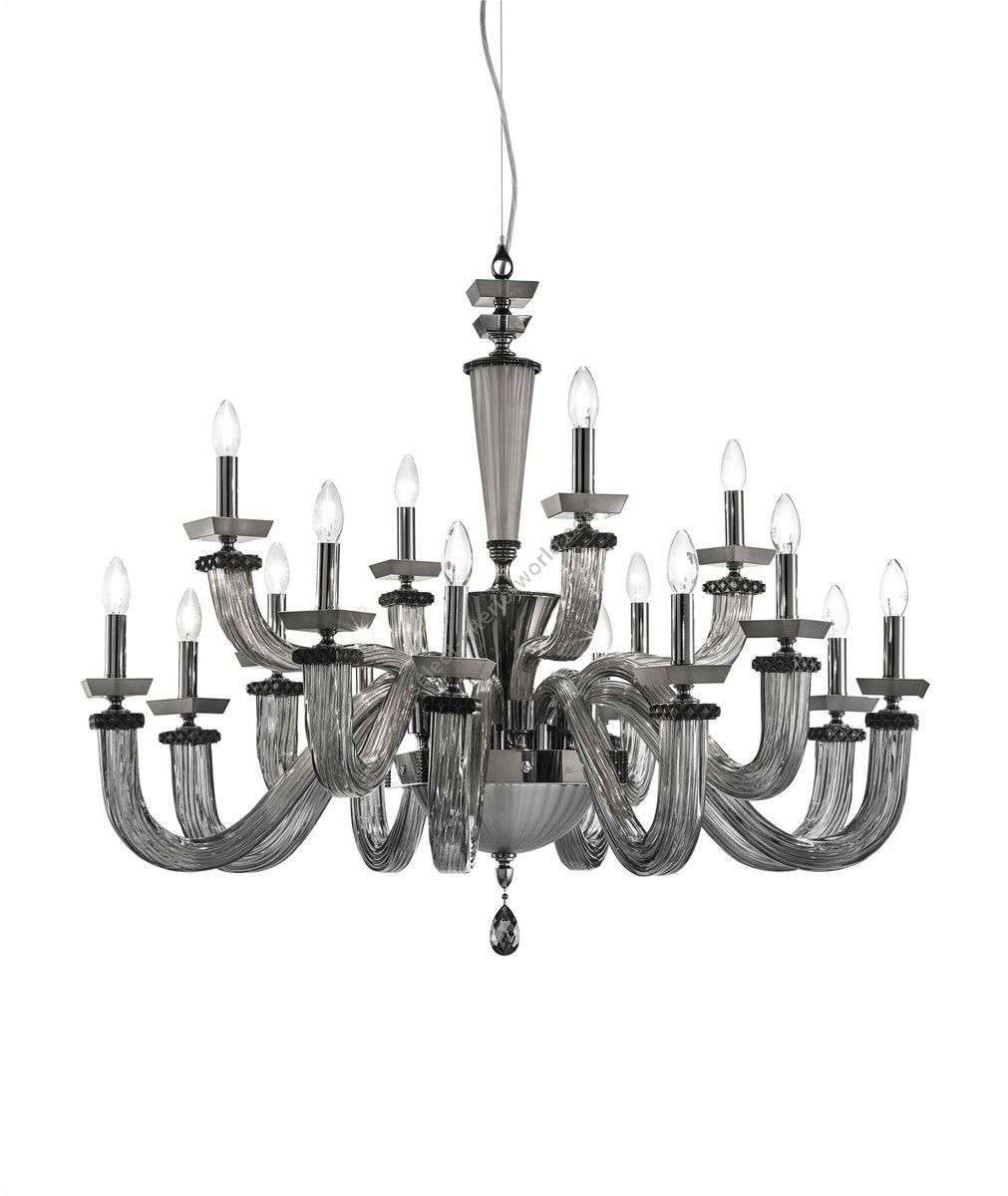 Euroluce Lampadari / Chandeliers / Desiderio Fumè L8+4+4