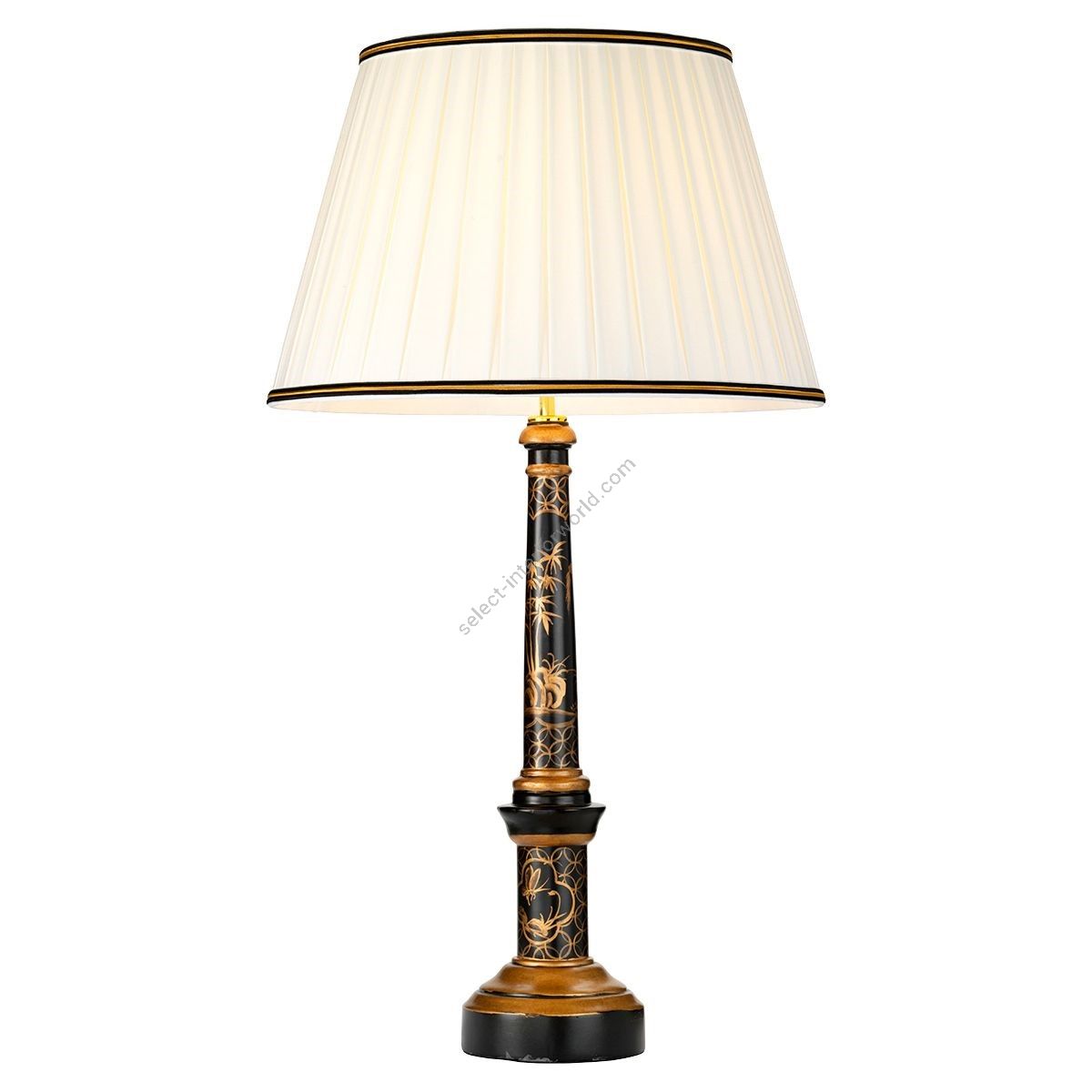 Elstead Lighting / Table Lamps / Strasbourg 1 Black and Gold with Ivory