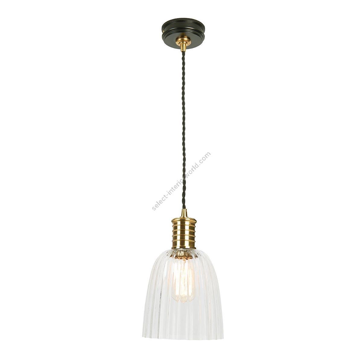 Elstead Lighting / Pendant Lights / Douille 1 Black & Polished Brass