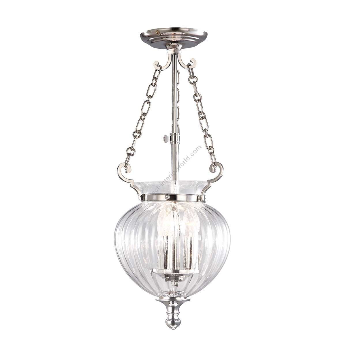 Elstead Lighting / Pendant Lights / Finsbury Park 3 Small Polished Nickel