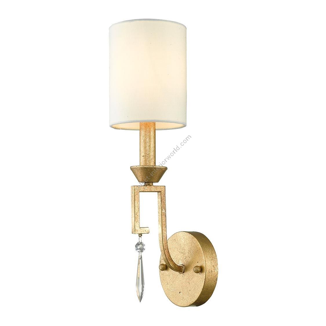 Elstead Lighting / Wall Lights / Lemuria Distressed Gold & Ivory Shade