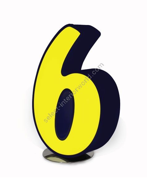 DelightFULL / Floor or Wall Lamps / Light Number 6 | Graphic Numbers "6"