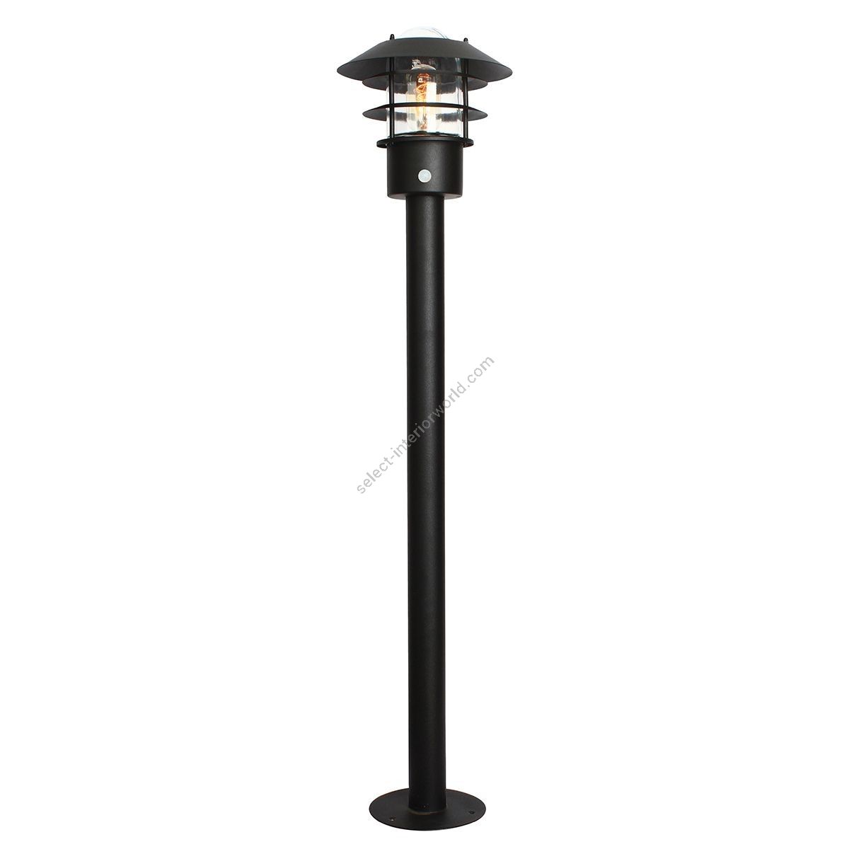 Elstead Lighting / Outdoor Bollard Lights / Helsingor 1 Lantern with PIR Black