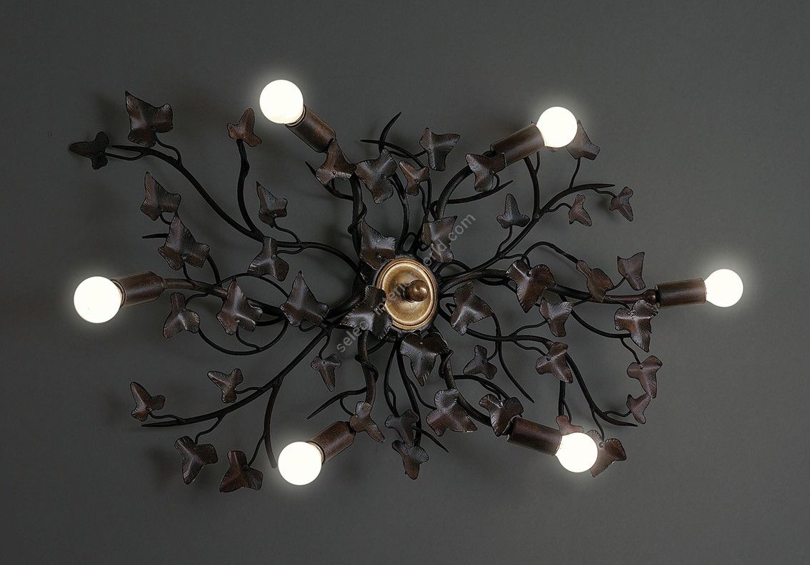 Officina Ciani / LED Ceiling Lights / Metal with Ivy Leaves HL1047PL-6 Edera