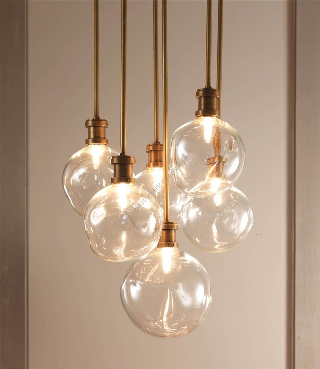 Officina Ciani / Chandeliers / Brass with Murano Glass Bowl HL1078CH-6 My dancer