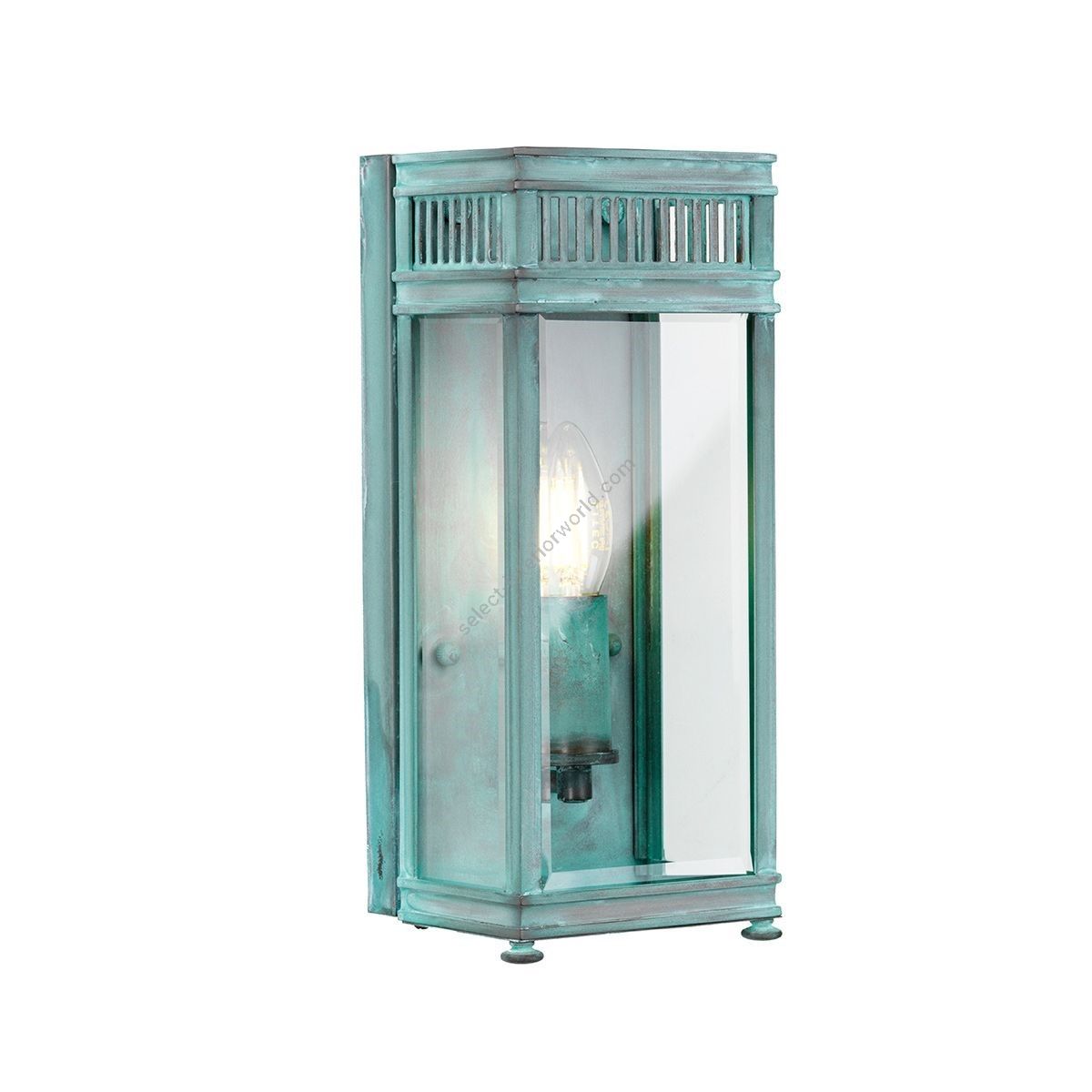 Elstead Lighting / Outdoor Wall Lights / Holborn Small Half Lantern Verdigris