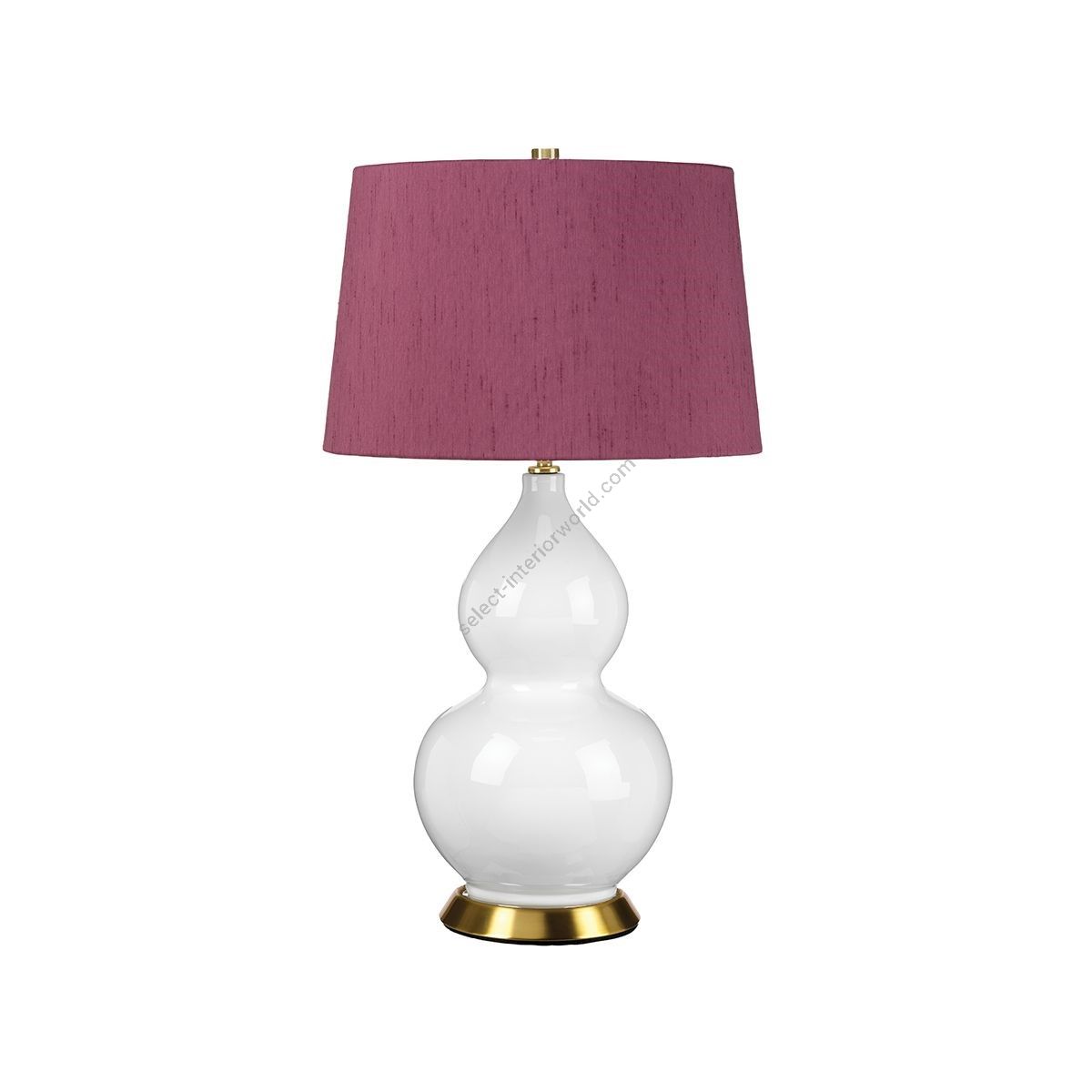Elstead Lighting / Table Lamps / Isla 1 Aged Brass with Bloom Purple Shade