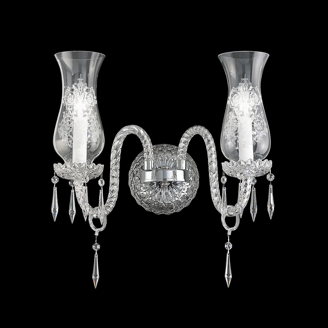 Italamp / Wall Sconces / Carved Crystal and Glass 159/AP