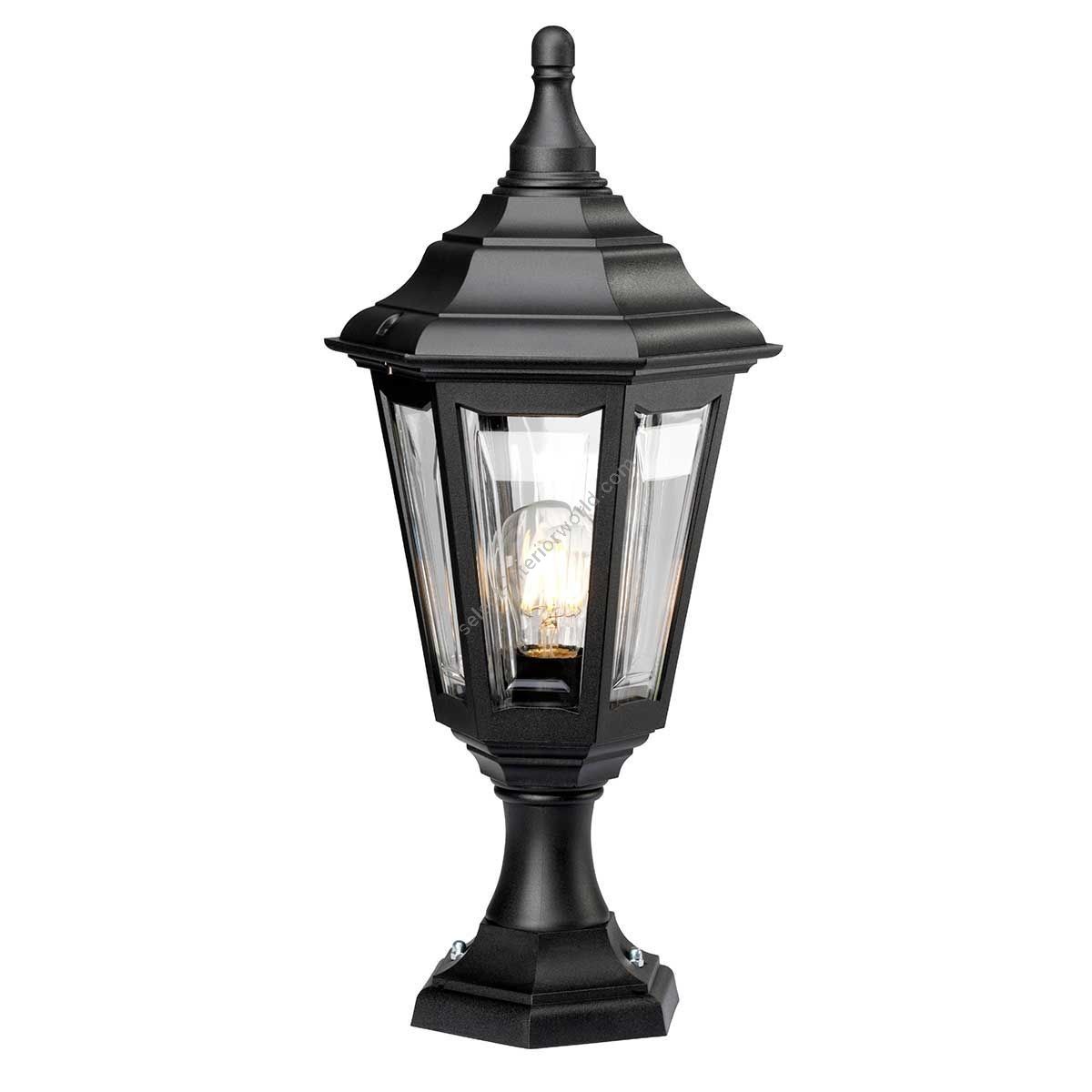 Elstead Lighting / Outdoor Pedestal Lights / Kinsale 1Porch Lantern Black