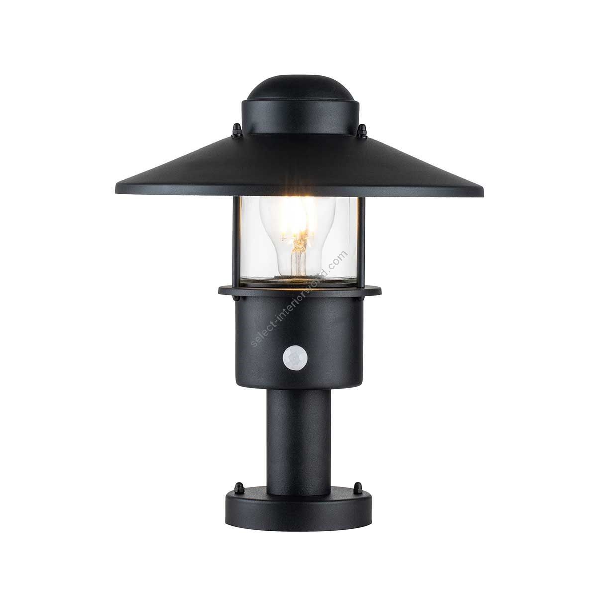 Elstead Lighting / Outdoor Pedestal Lights / Klampenborg 1 with PIR Black