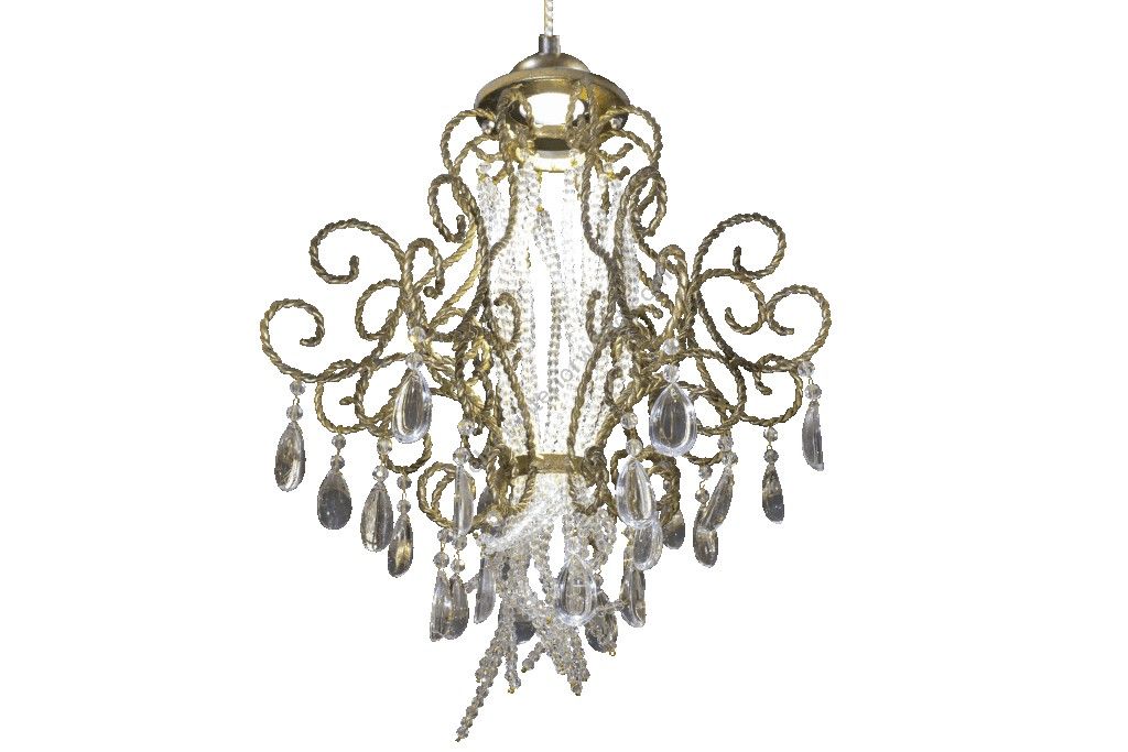 Mechini / Chandeliers / Wrought Iron with Clear Bohemian Crystal L-Corda/1