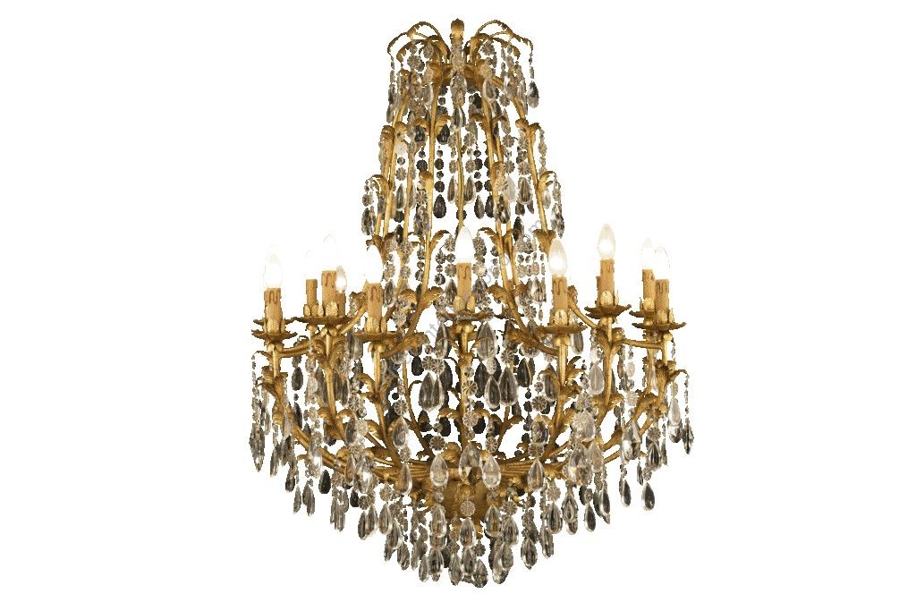 Mechini / Chandeliers / Wrought Iron with Clear Bohemian Crystal L251/18