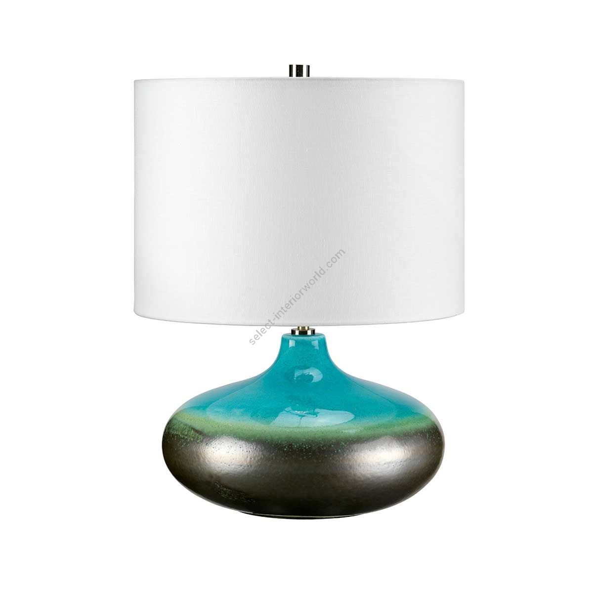 Elstead Lighting / Table Lamps / Laguna 1 Turquoise and Graphite Glaze