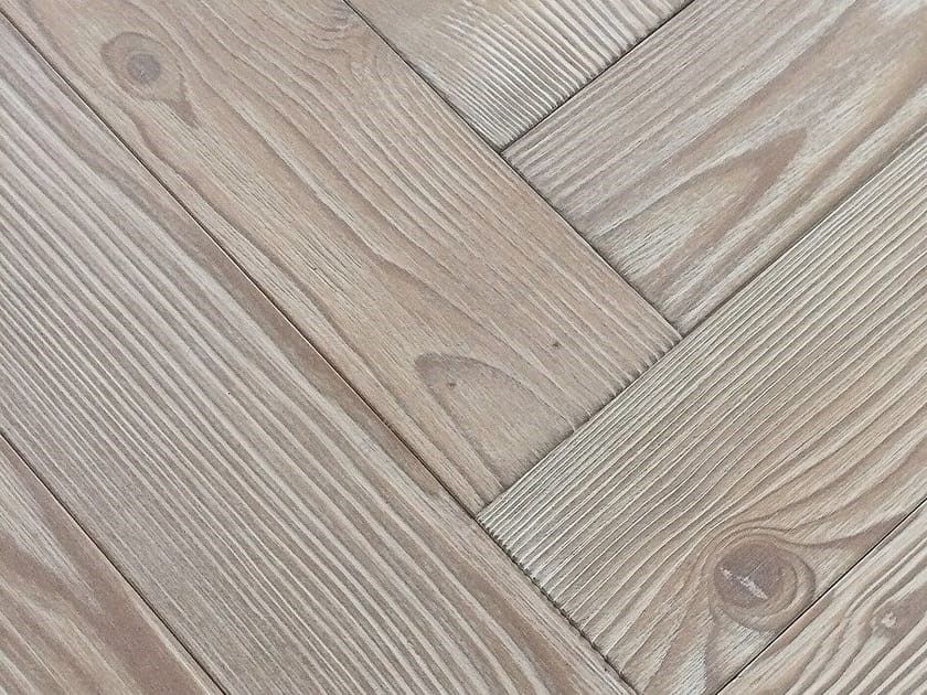 Bassano Parquet / Larch parquet / The geometries - Herringbones Italian Herringbone 90° Whitened Larch