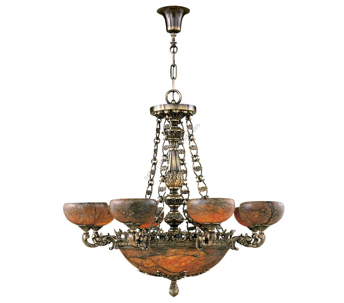 Mariner / Chandelier / Casted Bronze & Alabaster 18819.0