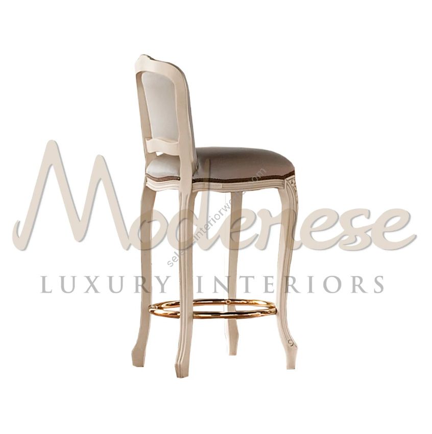 Modenese Luxury Interiors / Stools / Ivory Frame 12513