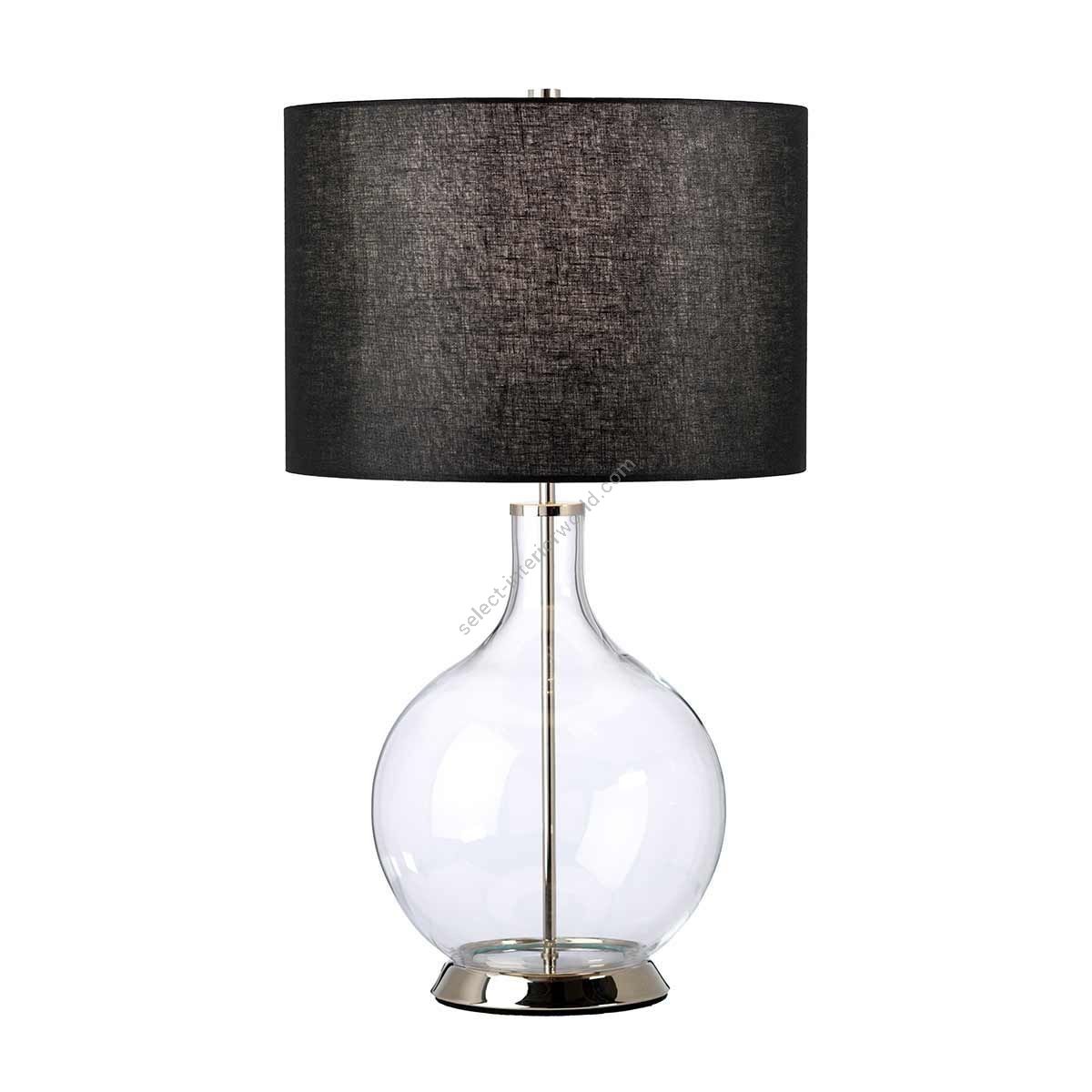 Elstead Lighting / Table Lamps / Orb 1 Polished Nickel with Black Shade