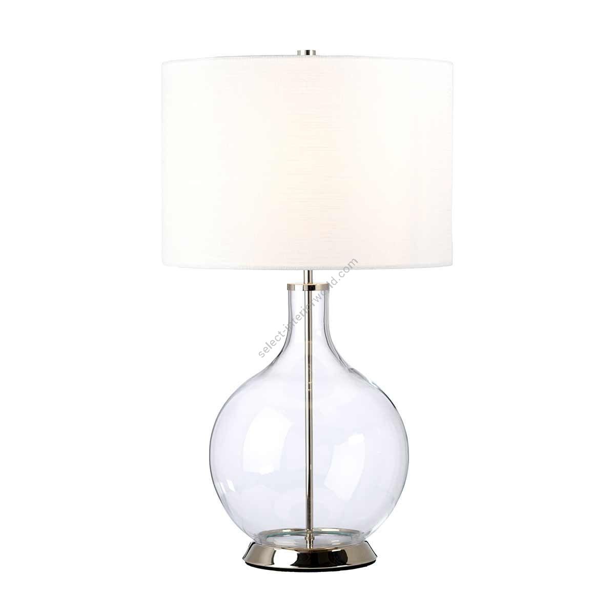 Elstead Lighting / Table Lamps / Orb 1 Polished Nickel with White Shade
