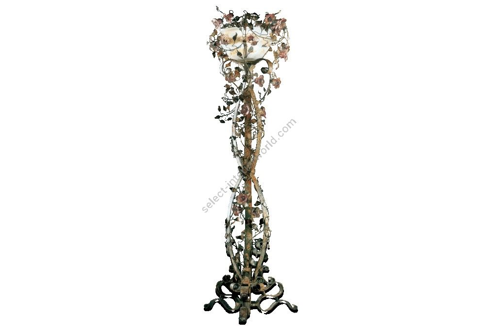 Mechini / Floor Lamps / Wrought Iron with Murano Glass PT750/1