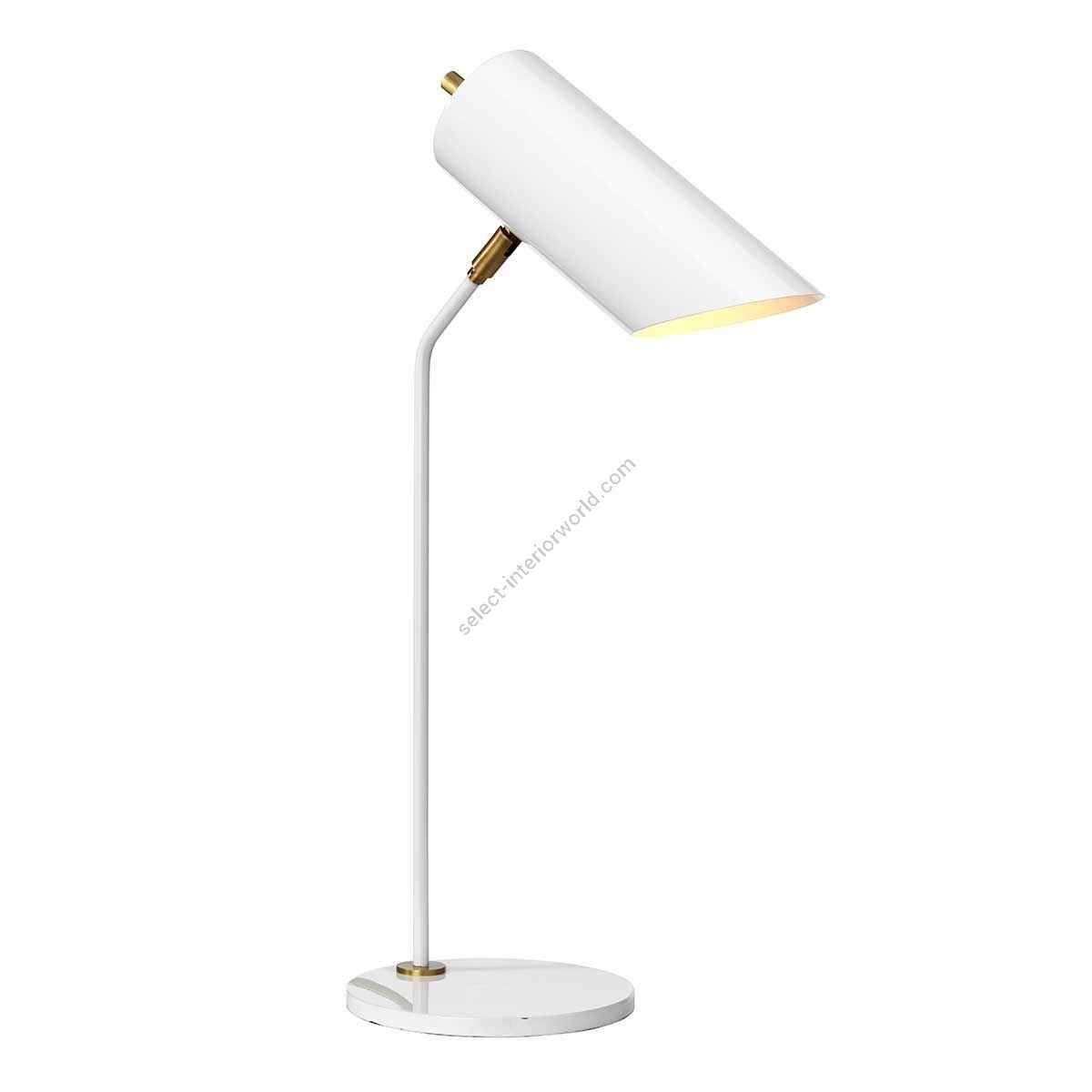 Elstead Lighting / Table Lamps / Quinto White & Aged Brass