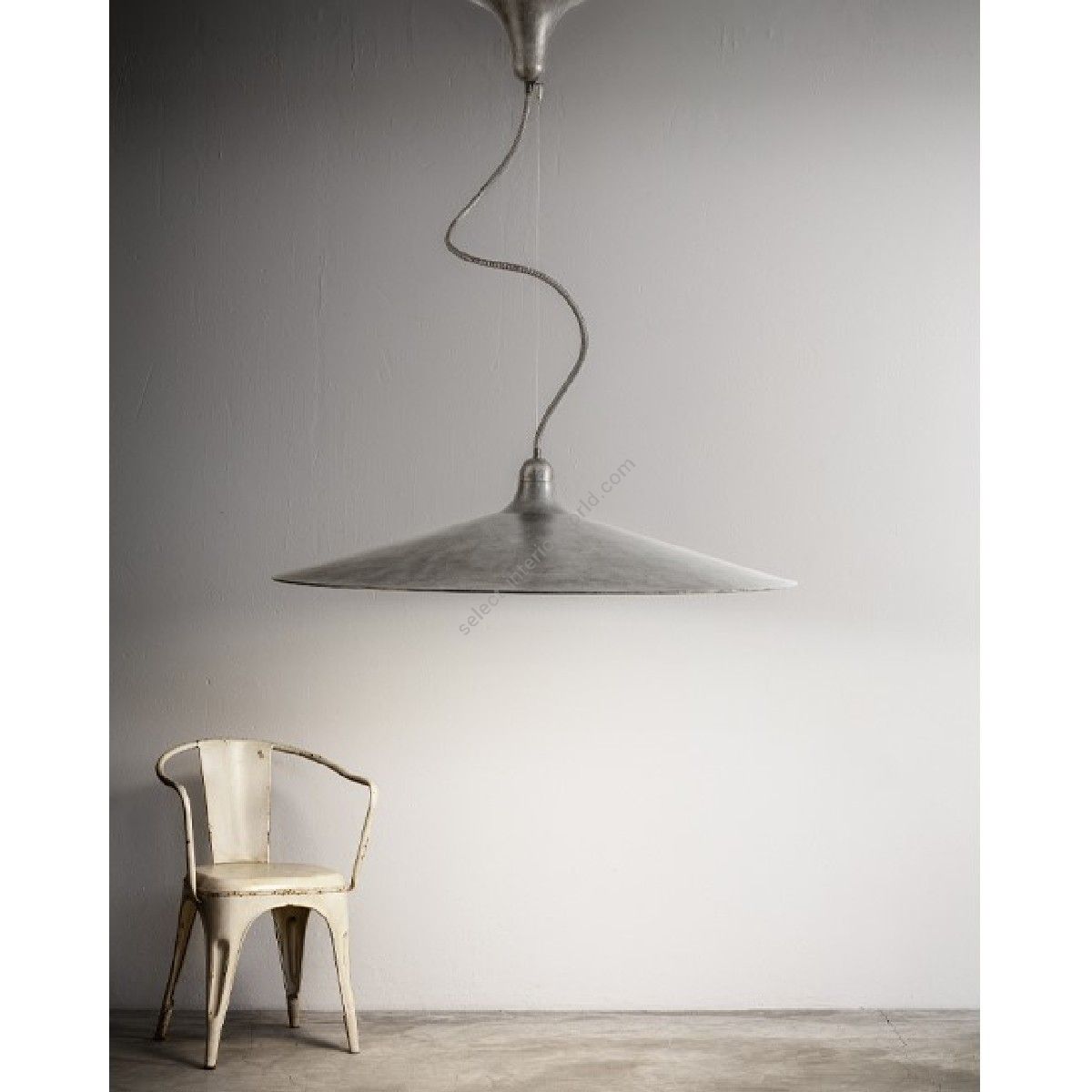 Aldo Bernardi / Pendants & Suspension Lights / Sassmaòr - Antiqued Steel Suspension Design Lamps