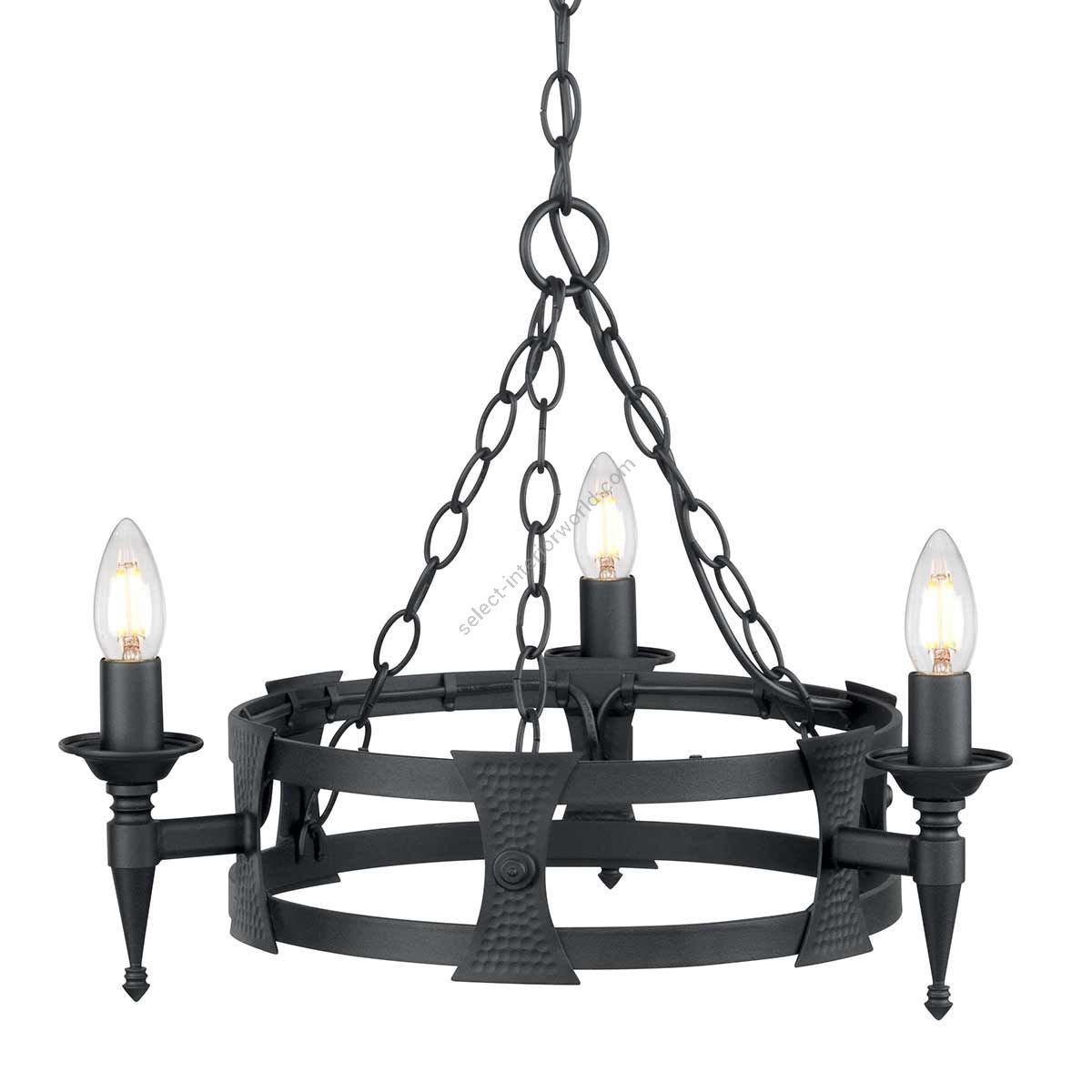 Elstead Lighting / Chandeliers / Saxon 3 Black