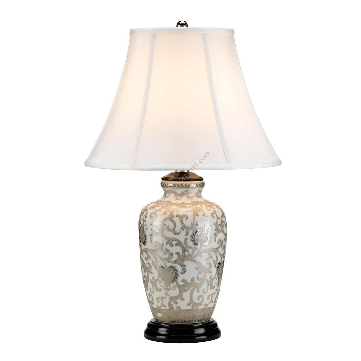 Elstead Lighting / Table Lamps / Silver Thistle 1 White and Silver