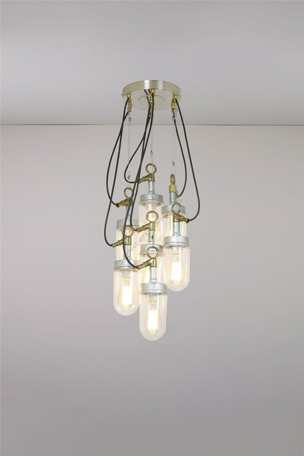 Original BTC / Pendants & Suspension Lights / Well Glass Grouping of 7679