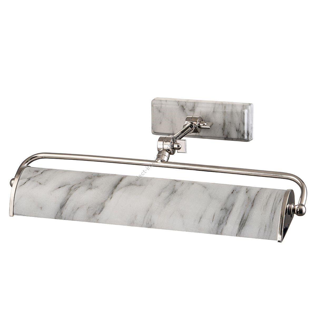 Elstead Lighting / Picture Lights / Winchfield 2lt Medium Polished Nickel & White Marble Effect