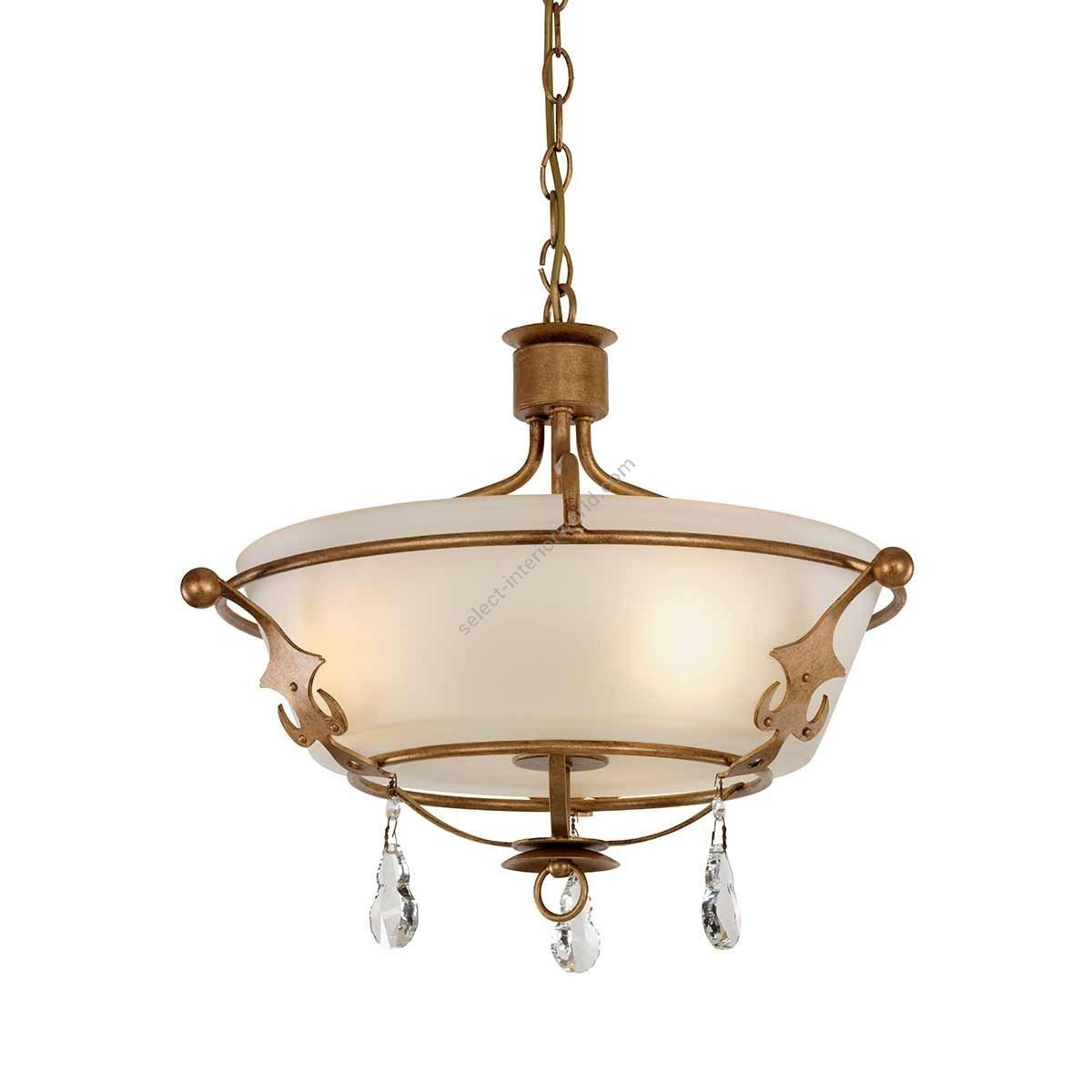 Elstead Lighting / Pendant Lights / Windsor 3 Semi-Flush Gold Patina