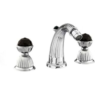 Bronces Mestre / Bidet Fittings / Three holes bidet set with spout and Swarovski black crystal 033221.N00.50