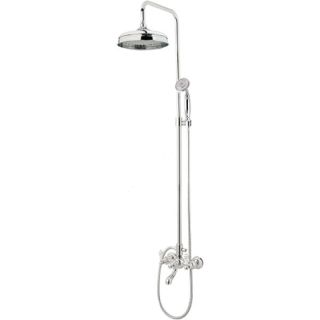 Bronces Mestre / Shower Sets / Bath shower set with column and porcelain handles 035018.MC0.50