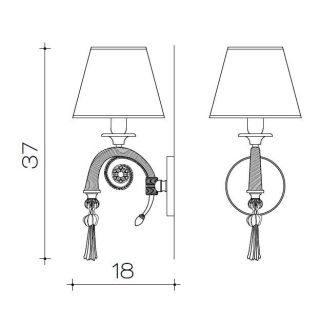Il Paralume Marina / Wall Lamp / 1162/A