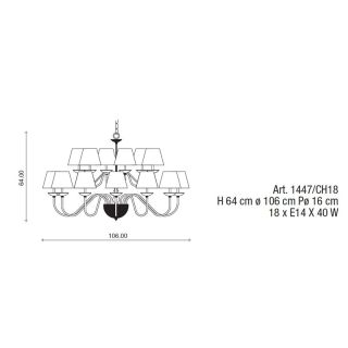 Il Paralume Marina / Chandelier / 1447/CH18