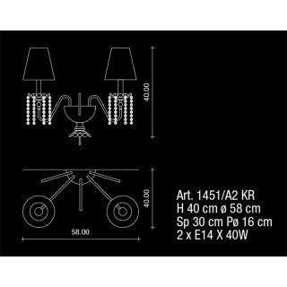 Il Paralume Marina / Wall Lamp / 1451/A2 KR