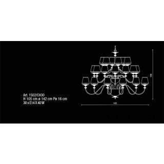 Il Paralume Marina / Chandelier / 1502/CH30