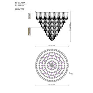 Il Paralume Marina / Chandelier / 1615 D.120