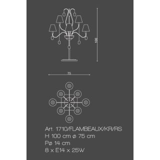 Il Paralume Marina / Table Lamp / 1710/FLAMBEAUX/KR/RS