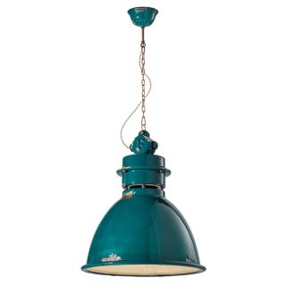 Rustic Industrial style Pendant Lamp, Dome Shade C1750 by Ferroluce