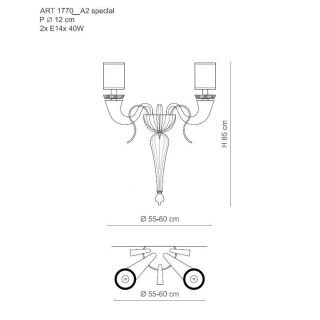Il Paralume Marina / Wall Sconces / IL-1770/A2 Torcia