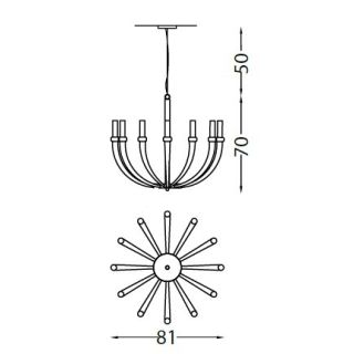 Il Paralume Marina / Chandelier / 2071CH12