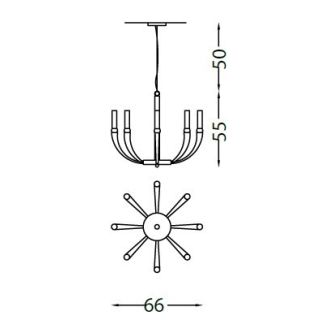 Il Paralume Marina / Chandelier / 2071CH8