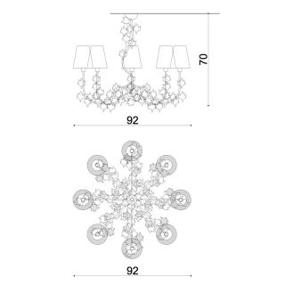 Il Paralume Marina / Chandelier / 2171/CH8