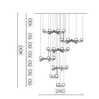 Il Paralume Marina / Chandelier / 2178/CH38